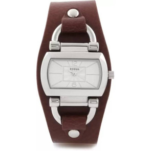 Watch strap Fossil BQ1117 Leather Brown 10mm